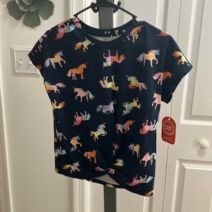 WONDER Nation Girls Blue with Unicorns Size XL 14-16